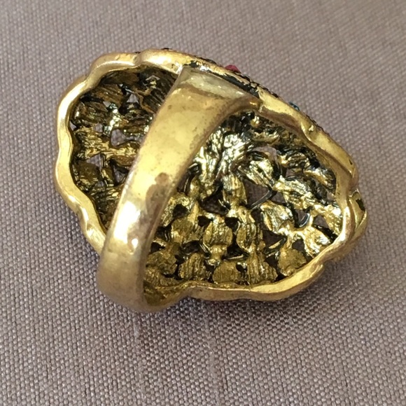 Turkish MultiColor Statement Cocktail Ring - Picture 5 of 8